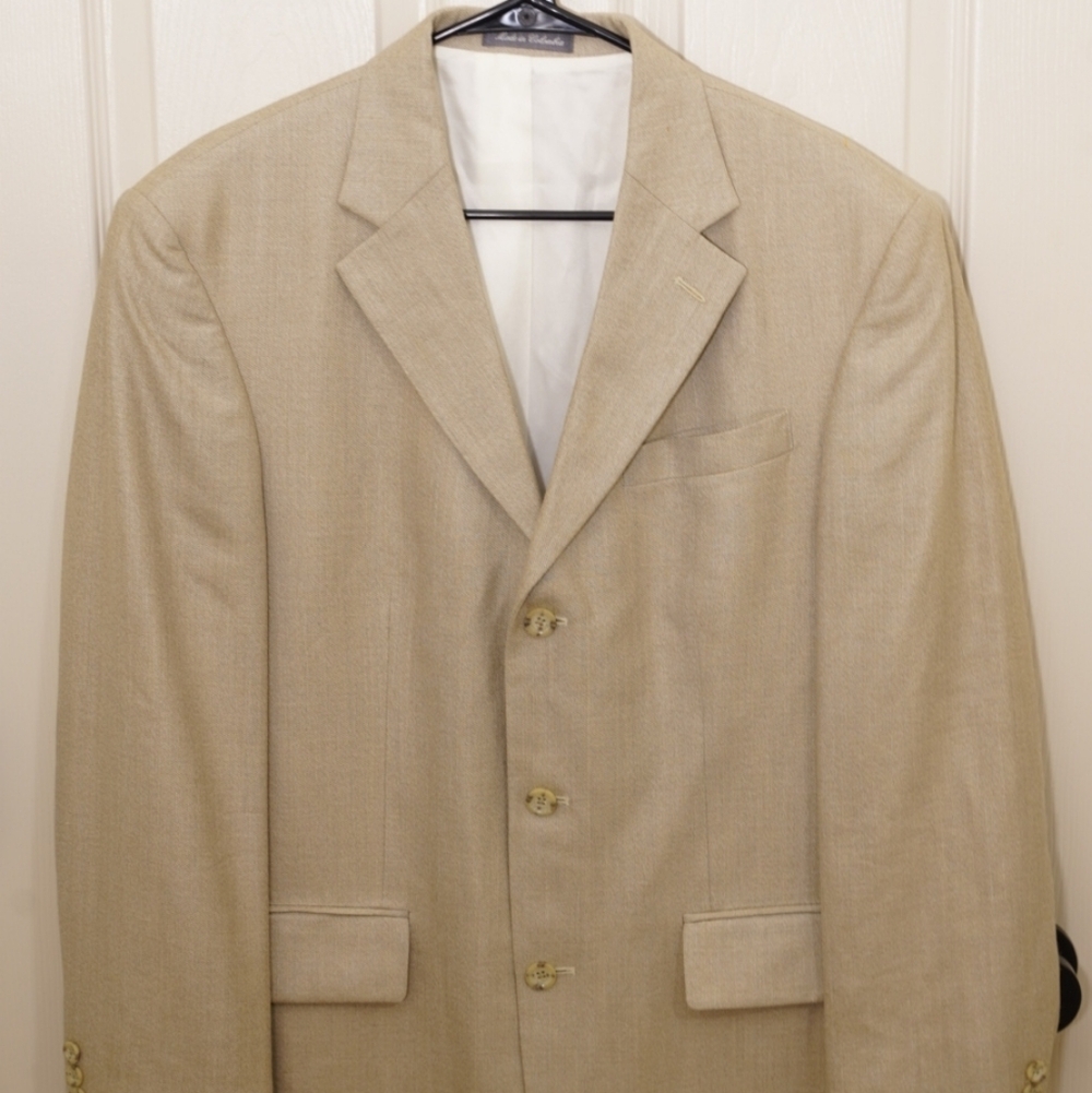 Oscar de la Renta Light Beige Single-Breasted Sport Coat